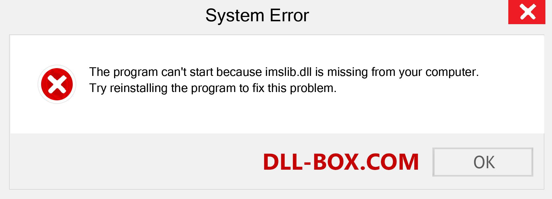  imslib.dll file is missing?. Download for Windows 7, 8, 10 - Fix  imslib dll Missing Error on Windows, photos, images